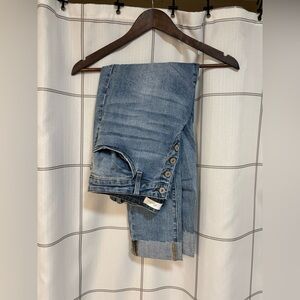 KanCan Blue Ankle Jeans with Button fly